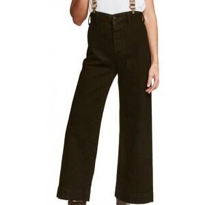 NEW THE GREAT. seafair wide leg jean in carbon